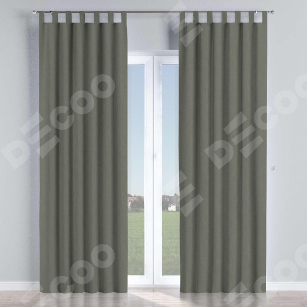 Комплект штор на петлях блэкаут однотонный тёмно-серый