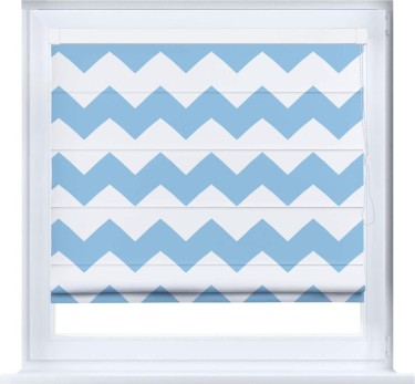 Римская штора «Кортин» кассетная «Зигзаг крупный»