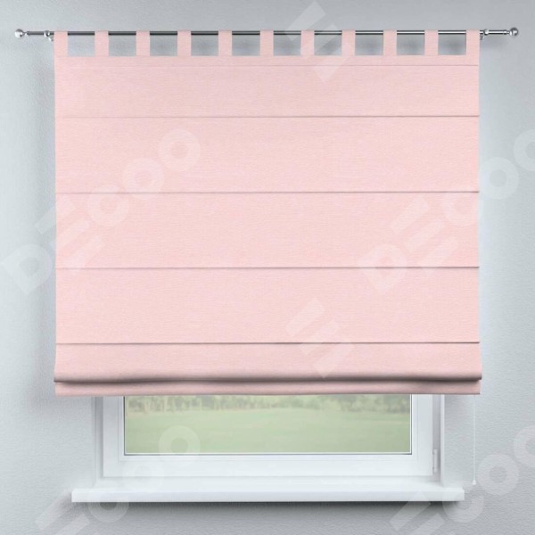 Римская штора на петлях «Кортин», ткань блэкаут однотонный, розовый
