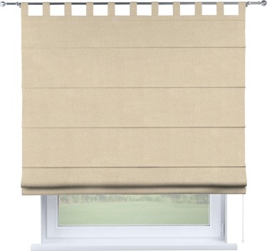Римская штора «Cortin», блэкаут однотонный кофейно-бежевый, на петлях