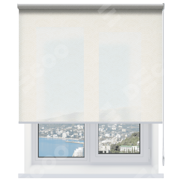 Рулонная штора Павлин белый 01